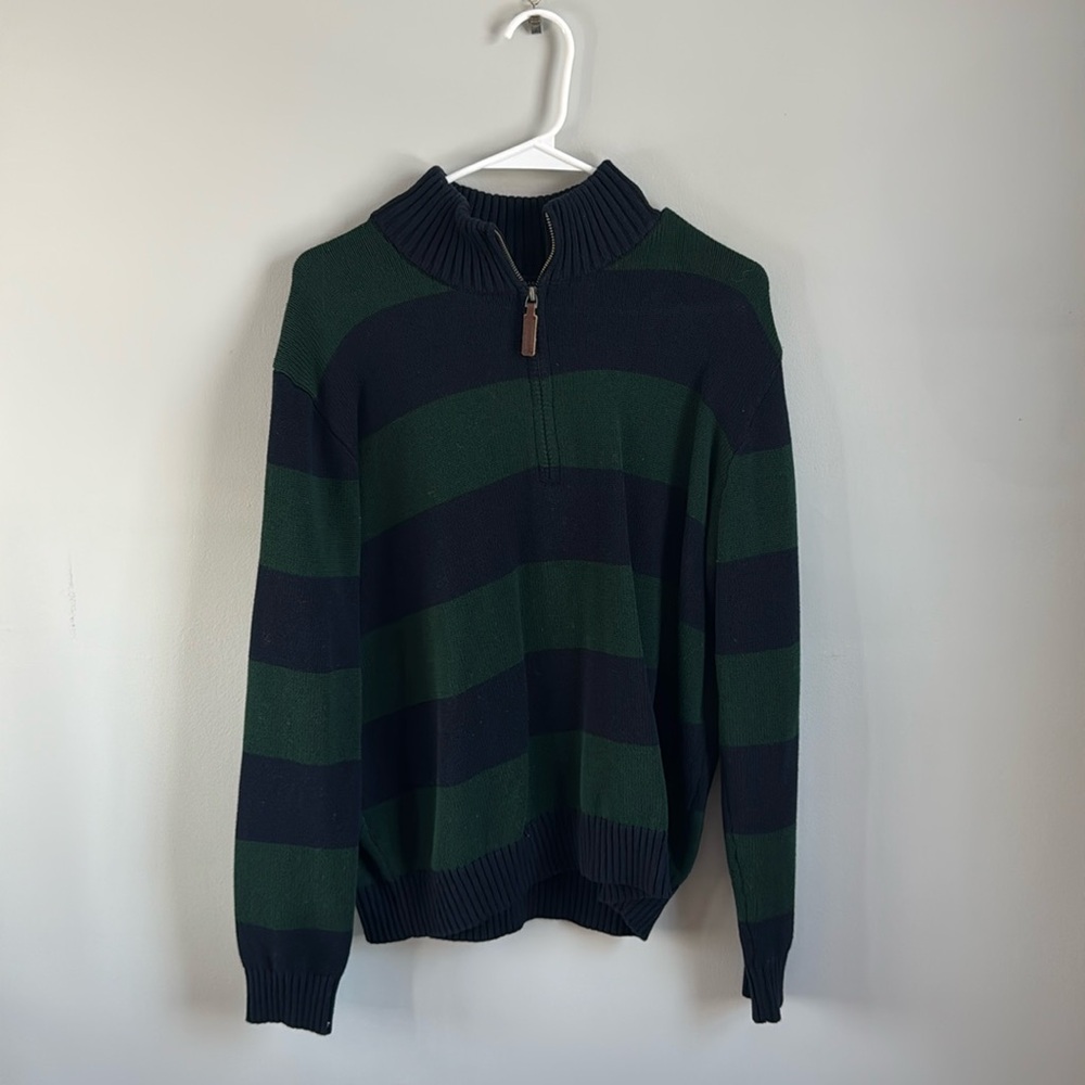 quarter zip, striped sweater from Brandy Melville